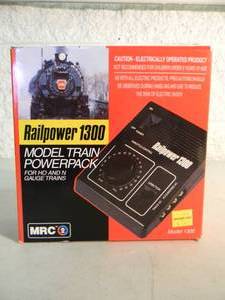 lot 9 image: MRC RAILPOWER 1300 MODEL TRAIN POWERPACK - FOR HO AND N GAUGE TRAINS #1300 - IN BOX - GREAT PIECE - SEE PICTURES