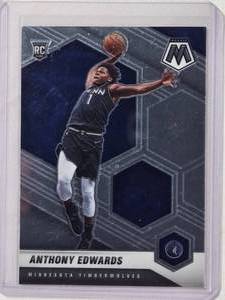 lot 15 image: Anthony Edwards Rookie 2020-21 Panini Mosaic No. 201