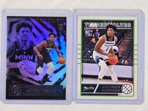 lot 17 image: Lot of 2 Anthony Edwards Rookie Cards 2020-21 Panini Illusions No. 152 & 2020-21 Panini Chronicles Classic No. 635