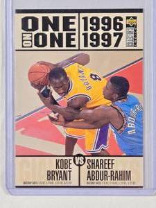 lot 26 image: Kobe Bryant vs Shareef Abdur-Rahim Rookie 1996 Upper Deck One on One