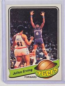 lot 32 image: Julius Erving 1979 Topps No. 20 Vintage Basketball Card