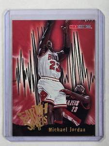 lot 36 image: Michael Jordan 1996 Skybox Hoops Earth Shakers No. 358