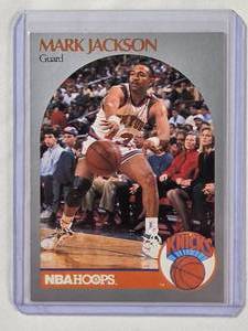 lot 41 image: Mark Jackson 1990 Hoops Menendez Brothers in Background No. 205