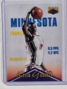 lot 45 image: Kevin Garnett Rookie 1996 Classic Clear Assets No. 10