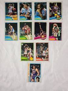 lot 52 image: Lot of 11 Late 70s - Early 80s NBA Topps Vintage Basketball Cards