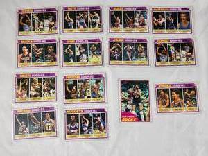 lot 53 image: Lot of 11 Topps Vintage NBA Cards from 1981 - Mostly Team Related Stats Leaders