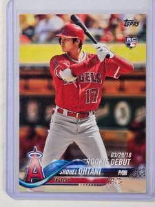 lot 58 image: Shohei Ohtani Rookie 2018 Topps Rookie Debut US285 Update Series