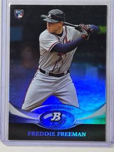 lot 64 image: Freddie Freeman Rookie 2011 Bowman Platinum No. 57