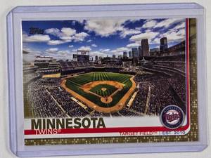 lot 66 image: Minnesota Twins Target Field Card 2019 Topps Gold Numbered 8322019