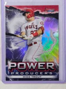 lot 68 image: Mike Trout 2022 Bowmans Best Power Producers Refractor No. PP-MT