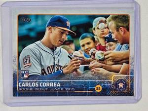 lot 69 image: Carlos Correa Rookie 2015 Topps Update Series US251