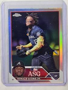 lot 73 image: Ronald Acuna Jr. 2023 Topps Chrome Refractor ASGC-7