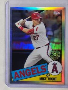 lot 80 image: Mike Trout 2020 Topps Refractor No. 85TC-1