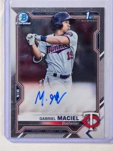 lot 81 image: Gabriel Maciel 2021 1st Bowman On Card Auto No. CPA-GM