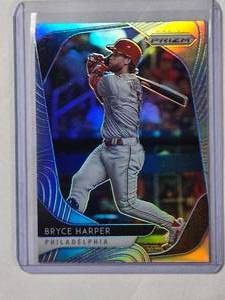 lot 91 image: Bryce Harper 2020 Panini Prizm Refractor No. 63