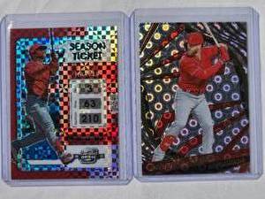 lot 96 image: Lot of 2 Bryce Harper Foil Cards 2022 Panini Chronicles Revolution No. 32 & 2022 Panini Contenders Optic No. 25