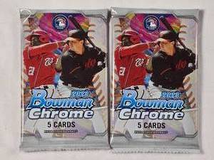 lot 100 image: Lot of 2 Sealed Packs of 2023 Bowman Chrome