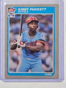 lot 109 image: Kirby Puckett Rookie 1985 Fleer No. 286