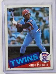 lot 110 image: Kirby Puckett Rookie 1985 Topps No. 536