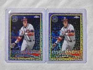 lot 122 image: Lot of 2 Chipper Jones 2024 Topps Chrome Mojo No. T89C-93