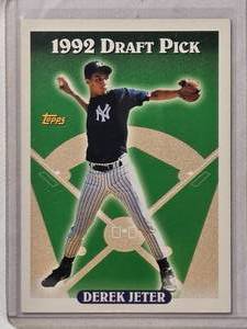 lot 145 image: Derek Jeter Rookie 1993 Topps Draft Pick No. 98