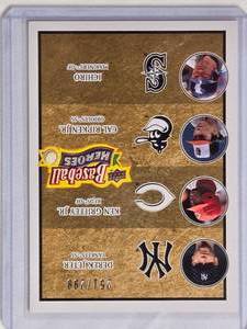lot 157 image: Baseball Heroes 2008 Upper Deck with Derek Jeter, Ken Griffey Jr., Cal Ripken Jr., Ichiro - No. 196, Numbered 251299