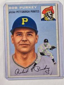 lot 169 image: Bob Purley 1954 Topps No. 202 Vintage Baseball Card