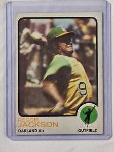 lot 177 image: Reggie Jackson 1973 Topps No. 255 Vintage Baseball Card