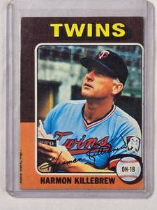 lot 178 image: Harmon Killebrew 1975 Topps No. 640 Vintage Baseball Card