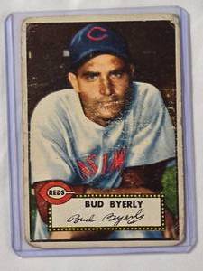 lot 189 image: Bud Byerly 1952 Topps No. 161 Vintage Baseball Card