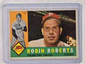 lot 196 image: Robin Roberts 1960 Topps No. 264 Vintage Baseball Card