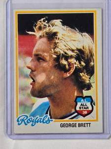 lot 221 image: George Brett 1978 Topps No. 100 A.L. All Star