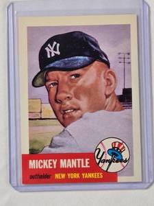lot 229 image: Mickey Mantle Topps Baseball Archives of the 1953 No. 82 Card