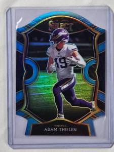 lot 239 image: Adam Thielen 2020 Panini Select No. 14 Die Cut Prizm