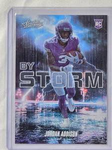 lot 240 image: Jordan Addison Rookie By Storm Insert 2023 Panini Absoulute No. BST-12