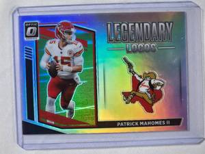 lot 243 image: Patrick Mahomes II 2021 Panini Optic Legendary Logos No. LL-10