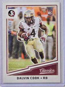 lot 247 image: Dalvin Cook Rookie 2017 Panini Classics No. 223 - Numbered 100299