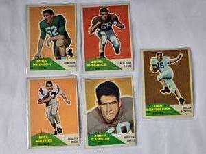 lot 268 image: Lot of 5 Vintage 1960 Fleer NFL Football Cards