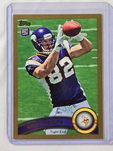 lot 275 image: Kyle Rudolph Gold Rookie Card 2011 Topps No. 6, Numbered 16692011