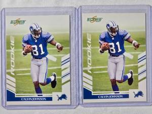 lot 276 image: Lot of 2 Calvin Johnson Rookie Cards 2007 Score Donruss No. 351