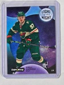 lot 285 image: Kirill Kaprizov 2022-23 Upper Deck Synergy Foil SP No. LN-kk, Numbered 364399