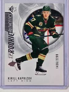 lot 292 image: Kirill Kaprizov Rookie 2020-21 Upper Deck SP Authentics No. 129, Numbered 14362299