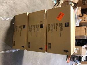 Lot of 3 Hampton Bay Mullins 6.75 in. 1-Light Coal Mini Pendant Hanging Light, Kitchen Pendant Lighting   Customer Returns See Pictures