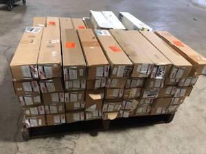 Pallet with assorted Genie C-Channel Screw Extension Kit Customer Returns See Pictures