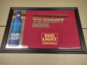 lot 62 image: Bud Light Mirror, 36x24, New...