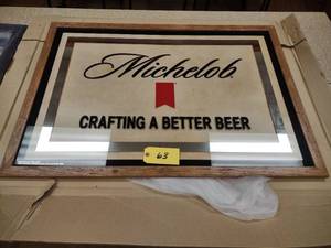 lot 63 image: Michelob Sign, 42x30, New...