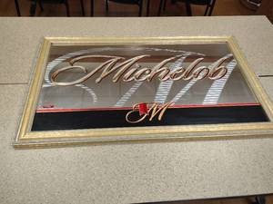 lot 65 image: Michelob Mirror, 40x24, New...