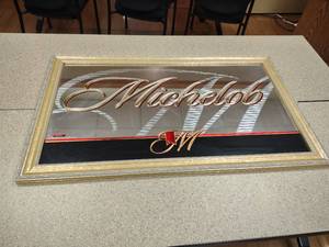 lot 66 image: Michelob Mirror, 40x24, New...