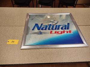 lot 70 image: Natural Light Sign, 29x36, New...