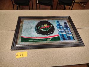 lot 72 image: Minnesota Wild Bud Light Mirror, 36...